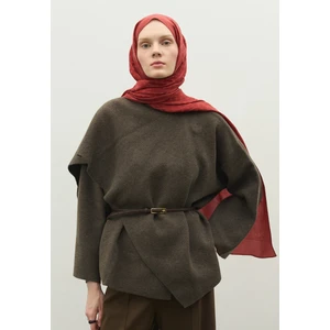 Fresh Scarfs  Monogram Pamuk Floş Jakarlı Şal Soft Kırmızı