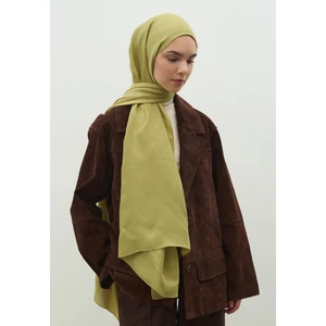 Monogram Pamuk Floş Jakarlı Şal Tatlı Sarı