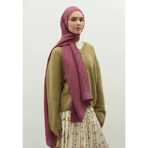 Fresh Scarfs  Monogram Pamuk Floş Jakarlı Şal Vıntage Rose