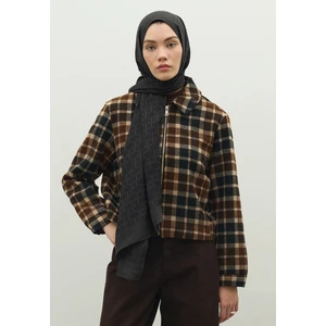 Fresh Scarfs  Monogram Pamuk Floş Jakarlı Şal Antrasit