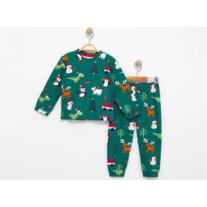 Penguen Desenli Noel Erkek Pijama Takım