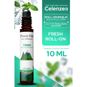 Flowy Oils Fresh Doğal Karışım Esansiyel Yağ Uçucu Yağ Karışımı Etkili Koku, Esans Doğal Roll On 10ML