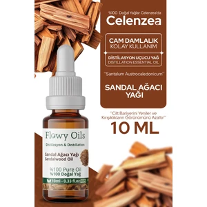 Flowy Oils Sandal Ağacı Yağı %100 Doğal Bitkisel Uçucu Yağ Sandalwood Oil 10 ml