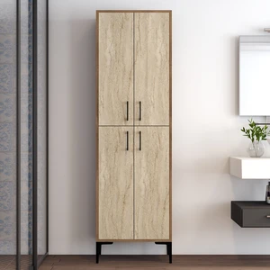 Variant Mobilya Variant Berlin A Ayakkabılık - Ceviz / Traverten Mermer