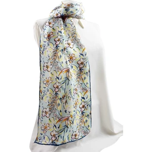 Çiçek Desenli Ipek Fular