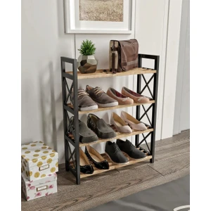 Çok Amaçlı Raf 4 Katlı Ayakkabılık Meşe