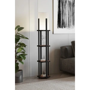 Buye Dekoratif Raflı Lambader Ceviz