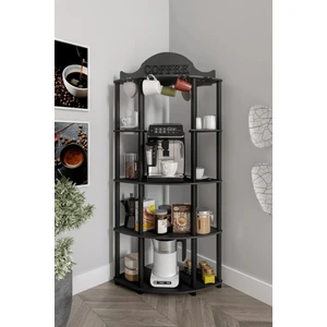 Doppio Kahve Köşesi Raf Siyah