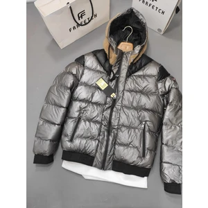 Erkek Kapşonlu Şişme Mont