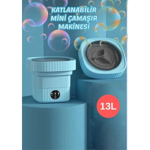 Katlanabilir Mini Çamaşır Makinesi 13 L Taşınabilir Çamaşır Makinesi ve Kurutma Özellikli – Yurtlar, Seyahatler, Küçük Evler, Havlular ve Iç Çamaşırları Için Yer Tasarruflu Çamaşır Yardımcısı