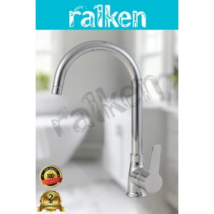 Kalın Gövde Mutfak Bataryası Delta Eviye Musluğu Krom Eviye Bataryası - %100 Pirinç Hammadde, Paslanmaz, Ağır Gövde, Krom, 360 Hareketli Boru