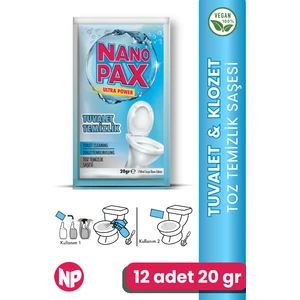 Tuvalet & Klozet Toz Temizlik Saşesi (12 Adet x 20GR)