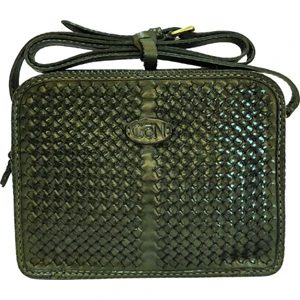 Handmade Peke Kahve Deri Kadın Çapraz Askılı Çanta 042 Peke