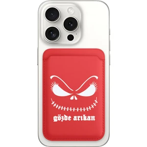 iPhone 11 12 13 14 15 16 17 Pro Max Air Kılıf Magsafe Kartlık Kişiye Özel Isim Yazılı Kırmızı - Chuckie