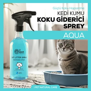 I Pet Natural Care Kedi Kumu Koku Giderici, Aqua 500 ml | Koku Hapseden Doğal Ferahlık Spreyi