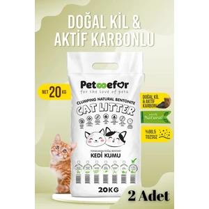20 KG Aktif Karbonlu Yeni Nesil Organik Kedi Kumu X2 Adet