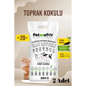 20 KG Toprak Kokulu Yeni Nesil Organik Kahverengi Kedi Kumu X2 Adet