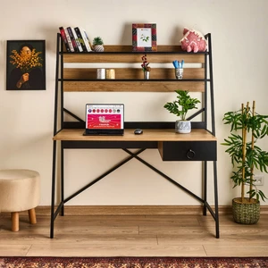 Just Home Samba Çalışma Masası - Sepet / Siyah