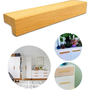 Palwin 2 Adet Modern Tasarım Çekmece Dolap Kulpu, Masif Ahşap Kulp, Mobilya Mutfak Dolabı Kulpları