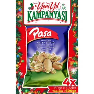 Paşa Kuruyemiş Kavrulmuş Antep Fıstığı 150 gr x 4 Adet (600 gr)