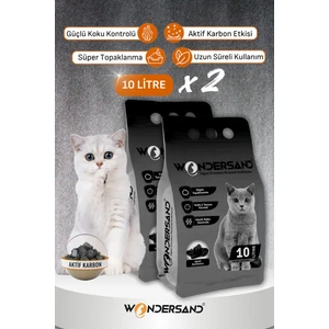 Aktif Karbon Süper Premium Kedi Kumu 10 Lt x 2 Adet
