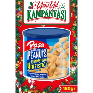 Paşa Kuruyemiş Kavrulmuş Yer Fıstığı Teneke Kutu 180 gr (Tuzlu)