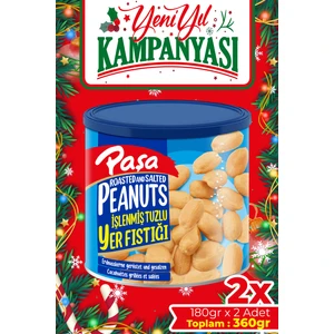 Paşa Kuruyemiş Kavrulmuş Yer Fıstığı Teneke Kutu 180 gr (Tuzlu) x 2 Adet