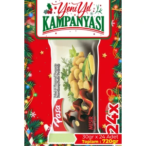 Paşa Kuruyemiş Mısır Soslu Yer Fıstığı 30 gr x 24 Adet 720 gr