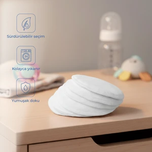 Baby Jem Yıkanabilir 6'lı Kumaş Göğüs Pedi