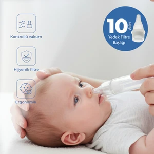 Yedek Burun Aspiratörü Filtreleri Yumuşak Uç Tasarımıyla 10 Adet Bebek Sağlığı İçin