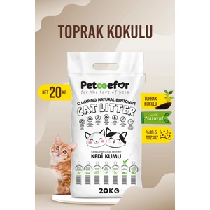 20 kg Toprak Kokulu Kahverengi Kedi Kumu, Organik ve Topaklaşan Özellikte