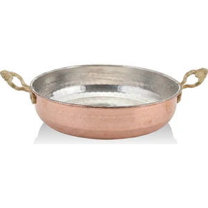 Bakır 16,5x4 Yumurta Tava Çift Kulp