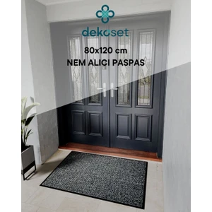 80 x 120 Cm Gri Paspas (Kapı Önü Nem Alıcı Paspas)