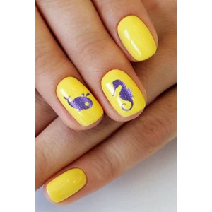 Artikel Mor Deniz Temalı Metalik Tırnak Sticker, Nail Sticker, Nail Art