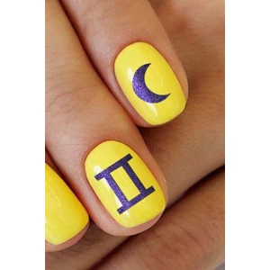 Artikel Mor Burçlar Metalik Tırnak Sticker, Nail Sticker, Nail Art