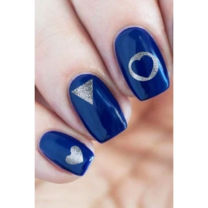 Gümüş Karışık Şekiller Metalik Tırnak Sticker, Nail Sticker, Nail Art