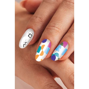 Geometrik Desenler Tırnak Dövmesi, Tırnak Tattoo, Nail Art, Tırnak Sticker