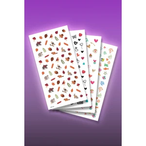 4'lü Tırnak Dövmesi Seti, Tırnak Sticker Seti, Nail Art, Tattoo