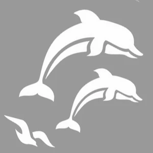 Martı ve Yunuslar Stencil Tasarımı 30 x 30 cm