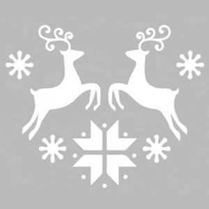 Geyik Yılbaşı Desen 2 Stencil Tasarımı 30 x 30 cm