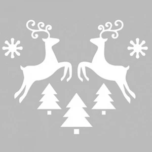 Geyik Yılbaşı Desen Stencil Tasarımı 30 x 30 cm