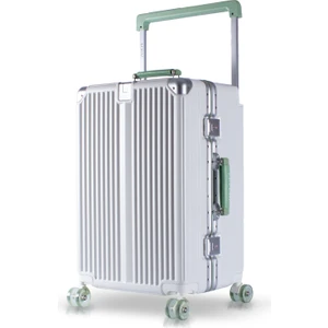 Boxy Pc Policarbon Orta Boy Valiz Beyaz-Yeşil