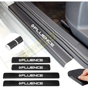 Renault Fluence Karbon Kapı Eşiği Sticker 4 Adet
