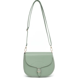 Mint Yeşil SHK17 Suni Deri, Tek Bölmeli, Çıtçıt Kapama, Ayarlanabilir Askılı,el, Kol ve Omuz Çantası