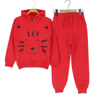 Erkek Çocuk Eşofman Takım Baskılı Kışlık Şardonlu