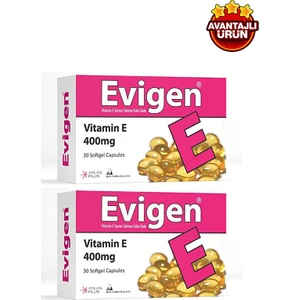 Vitamin E 400 Mg 30 Yumuşak Kapsül 2 Adet