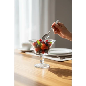 Ayaklı Cam Kase - Şeffaf Dekoratif Sunum Kasesi | Büyük Boy Meyve Salata Kasesi