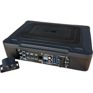 Ay-80C Slim Koltuk Altı Bas Subwoofer Aktif Yer Kaplamaz 600Wat-300 Rms Kendinden Amfili Bas Kontrollü