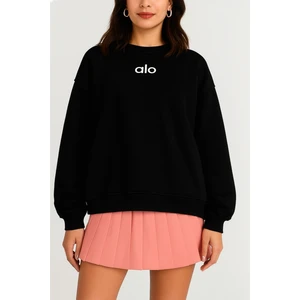 Manşetli Oversize Kadın Sweatshirt