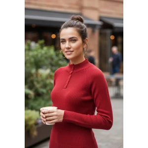 Mandala Tekstil Kadın Düğmeli Triko Body